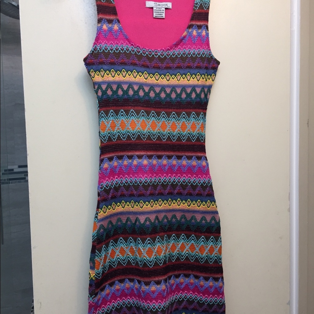 Multi-color fun summer dress